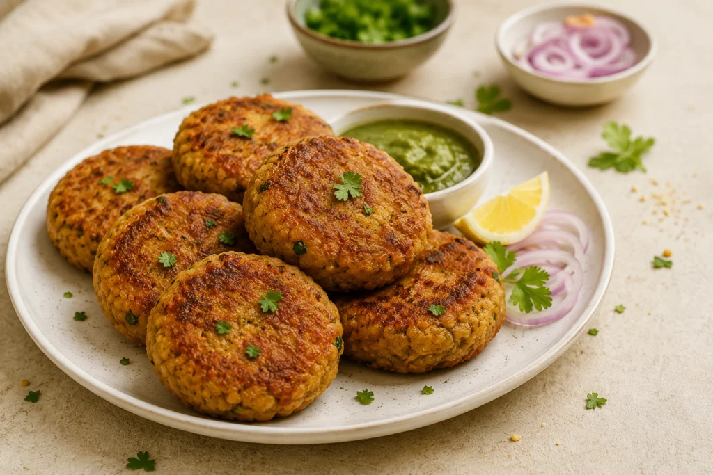 Soyabean Tikki with Sarbu Himalayan Pink Salt