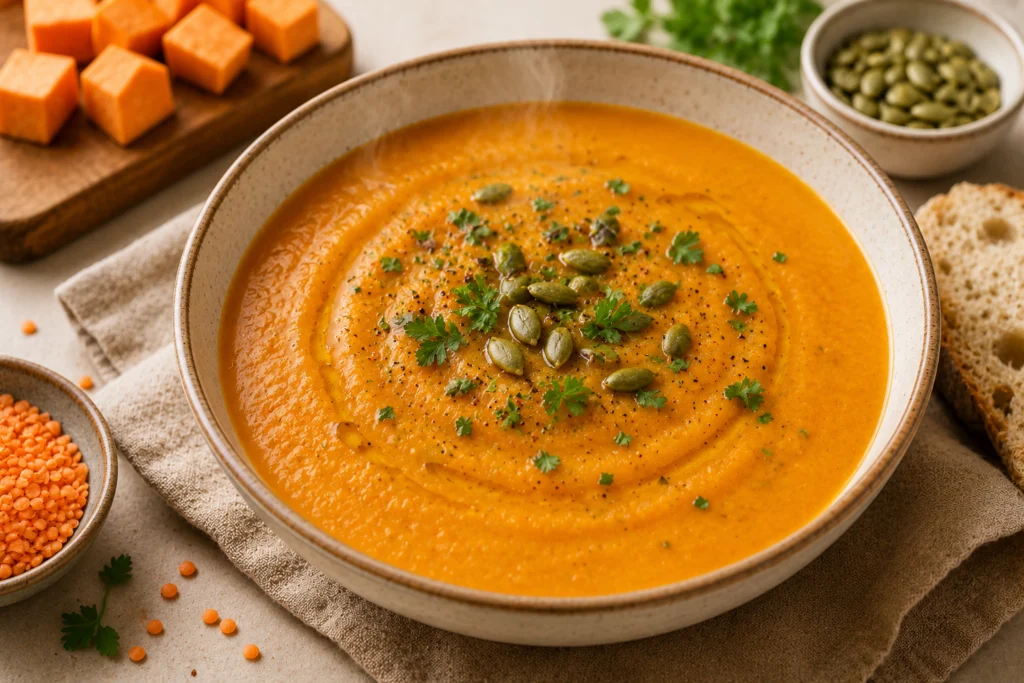 Sweet Potato & Lentil Soup
