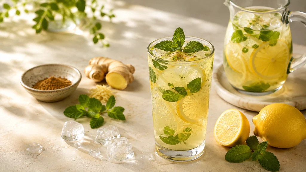  Mint Lemon Detox Drink
