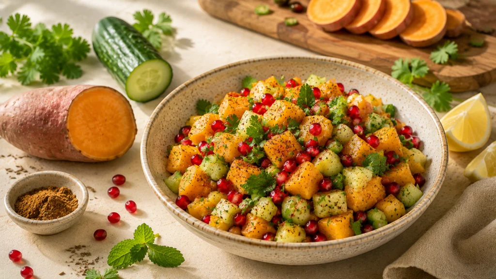 Boiled Sweet Potato Chaat